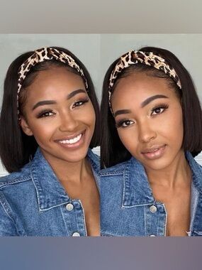 LUVMEHAIR- Throw On & Go | Headband Bob Wig| 100% HUMAN HAIR. NIB. 12inch